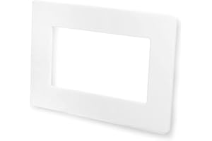 DECK INN White Pack of 2 Double Light Switch Finger Plate Panel Socket - Prevents Finger Marks Around Switch
