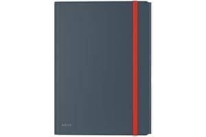 Leitz, Teczka z Gumką Leitz Cosy, A4, z Kieszonką, Pojemność: 150 Kartek, Kolekcja Cosy, Kolor: Aksamitny Szary, 46190089