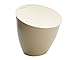 Moolecole Creative Fashion Beveled Beige Plastic Trash Bin Table Office Desk Mini Dustbin Trash Can