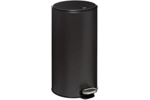 UNIVERSDECOR Poubelle métal Delta 30 litres Atmosphéra (Noir)
