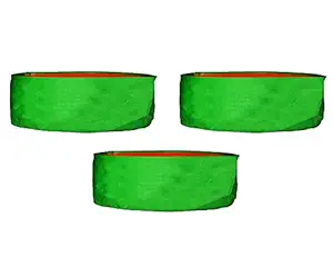 S&S Agencies 18x09 Inch (03 Pieces) UV-Stabilized HDPE Plastic Grow Bags for Terrace Gardening|Outdoor Gardening|Kitchen Garden|Home Gardening|Leafy Vegetable Garden|Lawn|Flower pots|keerai |pudina |palak grow bag