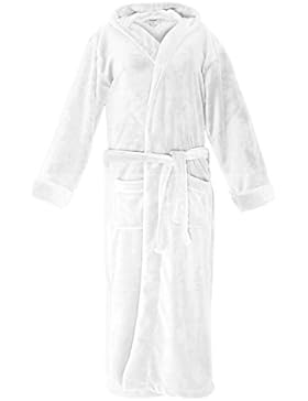 Lumaland Luxury Mikrofaser Bademantel mit Kapuze für Damen und Herren verschiedene Größen und Farben , ,
