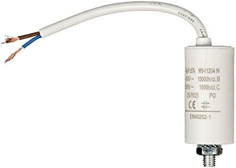 Capacitor Motor Electric 4 µF 4uF 450 V +/-5% + Cable Standard EN60252 New