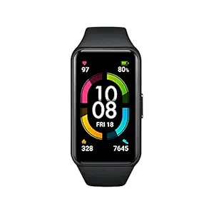 HONOR Band 6 Smartwatch with AMOLED 1.47 Display,14 Days Battery, SpO2, 24/7 Heart Rate, Stress & Sleep Monitor, Personalized Watch Faces, Workout Auto-Detection, 5ATM Waterproof, Meteorite Black