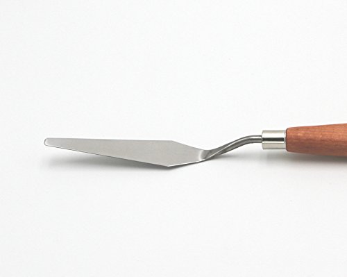 MALSPACHTEL – PROFI-SET mit 18 verschiedenen Formen und Größen, mit Edelstahl-Klinge + Buchenholzgriff, Malmesser, Palettmesser - 6