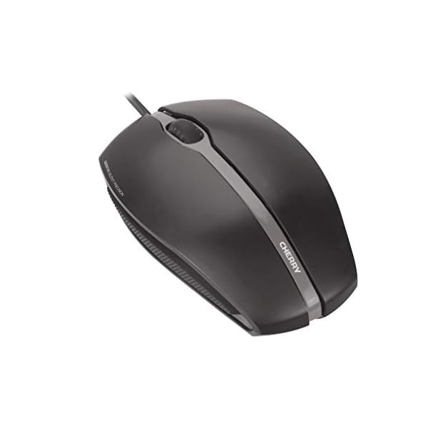 Cherry Gentix Silent - Ratón (Ambidextro, Óptico, USB, 1000 DPI, Negro)