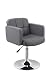 Produktbild Duhome Elegant Lifestyle Clubsessel Sessel Kunstleder Grau Esszimmerstuhl Lounge Sessel höhenverstellbar Drehbar Farbauswahl - Typ 524A