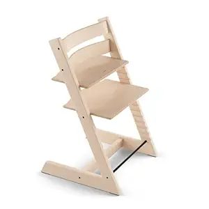 Stokke Tripp Trapp Premium Kids Wooden High Chair for Feeding and Sitting, Natural, All Age, Height Adjustable