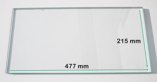 Khlschrank Einlegeboden / Glasplatte / Gemsefach  Klarglas 4 mm dick - 477 mm x 215 mm  Direkt vom Glasereifachbetrieb!!!