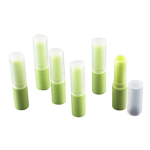 HugeStore 4ML Leer Kunststoff Lippenpflegestift Rohre Lippenbalsam Behälter Lippenstift-Hülsen mit Kappe 10 Stück - 3