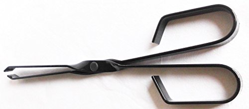 Grillzange – Kohlenzange – Kaminzange – Scherrenzange – Metall – schwarz – 35 cm - 2