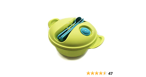 Tupperware, portavivande 9906, da 1,5 l, colore lime, con posate, adatto  per microonde : Amazon.it: Casa e cucina