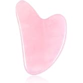 Pink Quartz 100% Natural Stone Heart Gua Sha Facial Massager Skin Massage Stone Guasha Board
