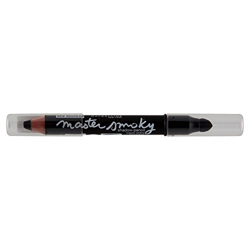 Maybelline New York Lidschatten-Stift Master Smoky Smoky Black / Eyeshadow Pencil Schwarz für Smokey Eyes, mit integriertem Smudger, 1 x 1,8 g - 4