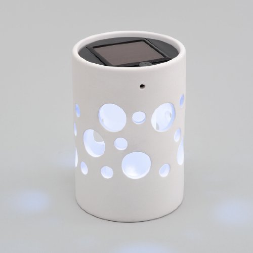 Konstsmide Genova 7800-200 Solarleuchte LED B: 9,5cm T: 9,5cm H: 14cm / Keramik / weiß - 2