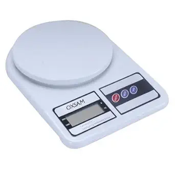 OXSAM portable Electronic digital kitchen weight scale machine with backlight LCD display for measuring food, vegetable, cake, fruit - 10 kg