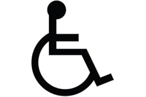 ENDS CUOIO ENDS CUT Targhetta Adesiva per Bagno Disabile, Targa in Plexiglass Adesivo, Insegna Personalizzata per Bagno, Adesivo Toilette Accessori Bagno(Disabile, N)