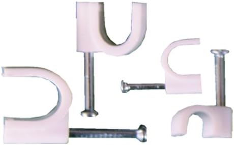 Voltman VOM512240 Box of 200 Cable Clips Diameter 4/6/8/10 mm White