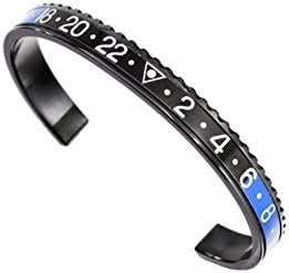 Speedometer Official Italian Styled Unidirectional Bezel Bracelet DLC Coated Blue & Black