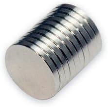 Kanglo 10 x Very Strong Circular Disc Neodymium Magnets 10mm x 1mm Fridge Grade N52
