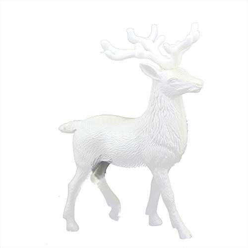 Preisvergleich Produktbild Moonuy Rentier Puppe White Deer Weihnachten Kunststoff Weihnachten Rentier Kid Puppe Dekor Dekoration Party Ornament Weihnachten Tag Dekoration