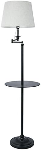 any home lamp LED Floor Lamp, Simple Modern Living Room Study Bedroom Tray Bedside Remote Control Coffee Table Floor Lamp ( Color : White , Edition : Pull line switch )