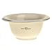 Edwin Jagger Cream Porcelain Shaving Soap Bowl with Silver Rim RN117