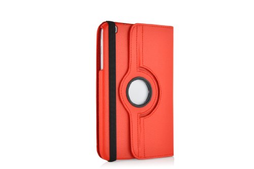 JAMMYLIZARD | ROT 360 Grad rotierende Lederhülle Smart Case für das Samsung Galaxy Tab 3 8.0 voll kompatibel mit der Sleep-Funktion, inkl. Displayschutzfolie - 2
