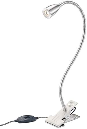 Lunartec Bettlampe: Klemmleuchte mit Schwanenhals und integrierter 3