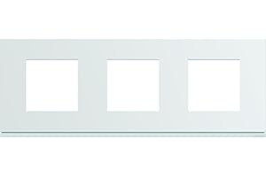 plaque - 3 postes - horizontale - 71 mm - pure - hager gallery wxp0013