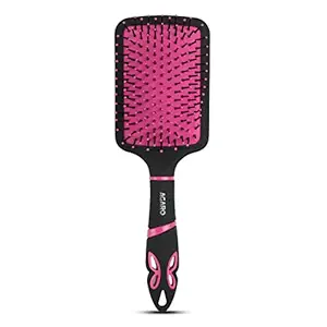 AGARO Delight Paddle Hair Brush, Black and Pink