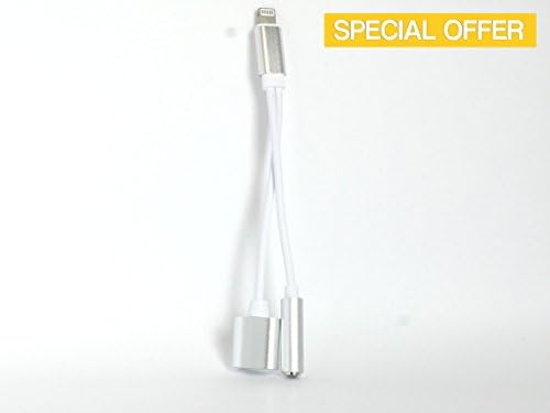 illumitrend ® IPhone 7 Audio adapter - Charge &amp; play at the same time. (Silver) (Compatible with all IOS Updates) (IPhone7, Silver)