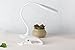 Produktbild Brave Navigator Flexible Neck USB Charging Cycle Charge LED Clip On Lamp Table Desk Lamp Night Light 3-Level Adjustable Brightness with Touch Sensor Control White