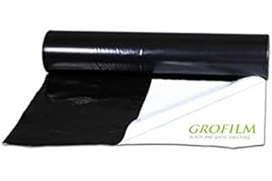 GROFILM Hydroponics Black & White Reflective and Mylar Grow Film Sheeting 5m x 2m Roll
