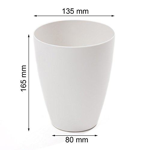 Blumentopf weiss Orchideen Topf h-165 Fensterbanktopf ø133 Zimmerpflanzen - 2