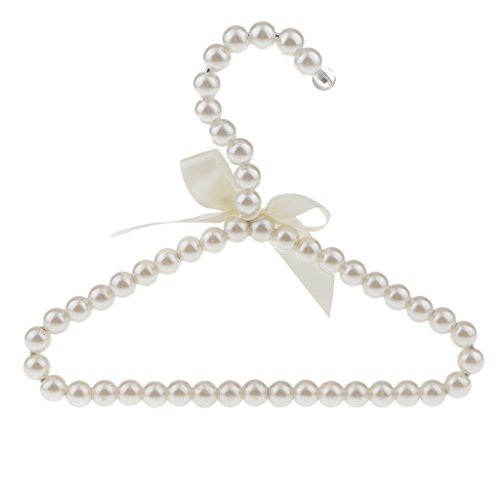Generic Weiß Kunststoff-Perlen Metall Kleiderbügel Klein Haken mit Bowknot Bogen Für Kinder Baby – Rosa Bowknot - 4