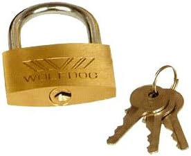 AAJ Brass Padlock 30MM (Ideal for Garage, Shed Gate Locker, Suitcase, Toolbox)