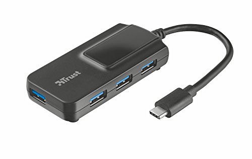 Trust 21319 Oila USB Typ C auf Standard USB 3.1 Gen 1 Hub mit 4 Ports (Typ A) schwarz - 2