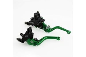 E5E10 One Pair Universal Motorcycle 7/8" (22mm) Front Brake Master Cylinder Clutch Reservoir Levers Adjustable