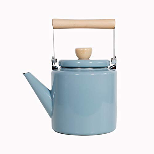 FYJK Thé émaillé Bouilloire émaillée Bouilloire sifflante épaississante appelée Pot Kettle Théière à gaz Emailleur émaillé Traditionnel Casserole à thé National Lait Théière Bouilloire