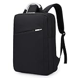 Umhängetasche Herrenrucksack Business 15,6-Zoll-Computertasche Mit Großem Volumen Und Vertikalem Querschnitt (Farbe : SCHWARZ)