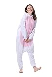 Unisex Erwachsene Kinder Pyjamas Cosplay Nachtwäsche Osterhase Tier Onesie Kostüme Schlafanzug Tieroutfit tierkostüme Jumpsuit (M, weiß Hase) - 
