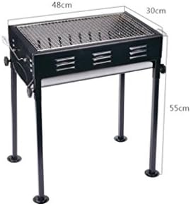 Nola Sang Portable Assemble Barbecue Grill High Quality Stainless Steel Chroming Stove Outdoor/Camping/Party Oven,Two Sizes with Charcoal Net Clip and Plating Net , M