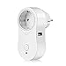 Produktbild WLAN Steckdose HBlife Smart Plug USB Port Funktionieren mit Amazon Alexa, Echo, Echo Dot, Google Home Alexa Kein Hub Erforderlich Wifi Intelligente Steckdose Fernbedienbar mit App Steuerung (1 Pack)