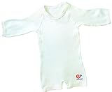Mebby Body Up Warm Unisex Baby Grow Long Sleeved Vest White