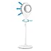 Produktbild Klarstein • Airflex • Ventilator • Standventilator • mit Fernbedienung • leise • 3 Lüftergeschwindigkeiten • 4 Betriebsmodi • 360° horizontaler Schwenk • 90° vertikale Schwenkfunktion • Körpersensor • Touch-Display • LED-Display • Rundfuß • weiß