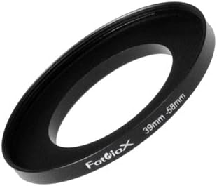 Fotodiox Metal Step Up Ring, Anodized Black Metal 39mm-58mm, 39-58 mm