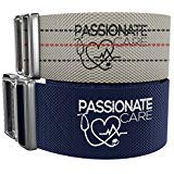 Transfer Handling Belt with Metal Buckle - 2 for 1 Physical Therapy Gait Belt 60 Inch Beige Plus A Bonus 70 Inch Blue Strap.