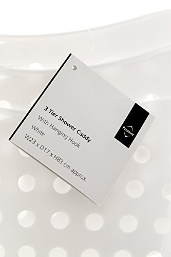 Premier Housewares 1601488 3-Tier Dusche Caddy, weiß - 3