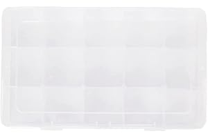 Craftelier - Washi Tapes Organizer | Przezroczysty z regulowanymi przegródkami | Rozmiar pudełka 28 x 17 x 5.6 cm - Minimalny rozmiar komory: 5,5 x 5,5 cm